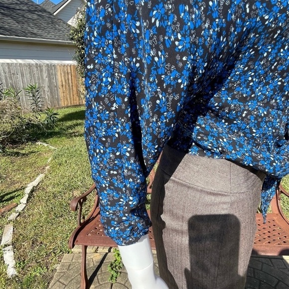 NWT PARKER Flirty Boho Tie Front Wrap Cropped Fit Long Sleeve Blouse - Picture 6 of 13